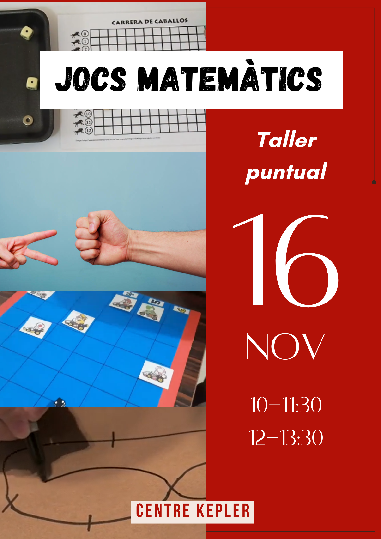 Cartell del taller puntual Jocs Matemàtics