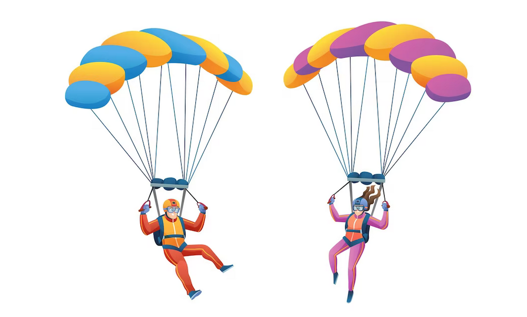 Dos paracaigudistes